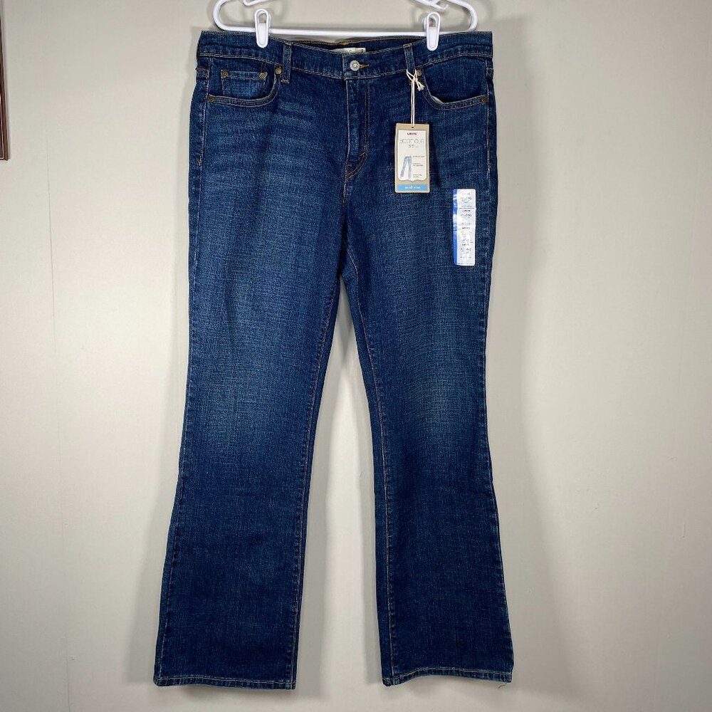 Levi's 515 Star Sapphire Bootcut Denim Jeans Women's 16 Long Blue Pants NWT